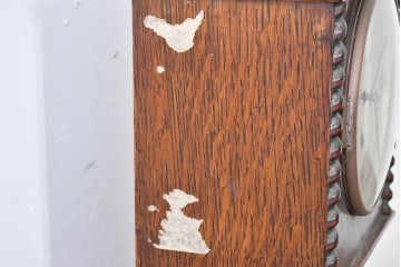 イギリスアンティーク　オーク材　バーリーツイスト装飾が施された端正なホールクロック　(R-085009)