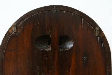 イギリスアンティーク　オーク材　置き時計　玉杢の杢目が美しいマントルクロック　(R-085010)