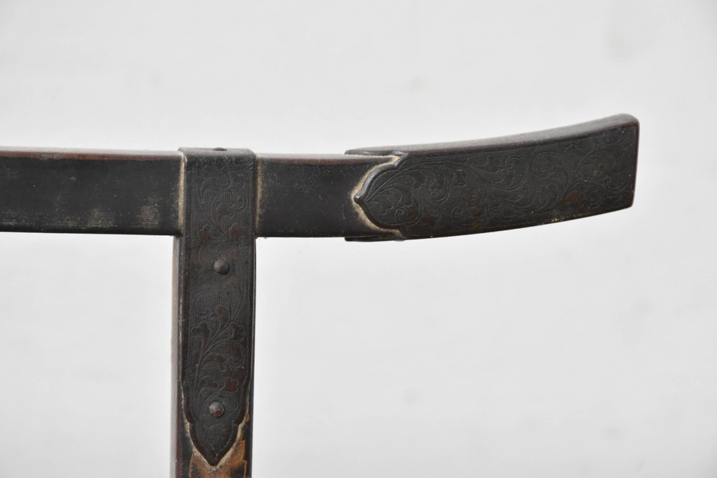 【簡易リペア限定品】　和製アンティーク　江戸～明治期　蒔絵入り　蒔絵の意匠が美しい手拭掛け　(R-085015)