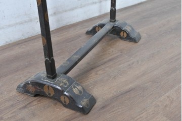 【簡易リペア限定品】　和製アンティーク　江戸～明治期　蒔絵入り　蒔絵の意匠が美しい手拭掛け　(R-085015)