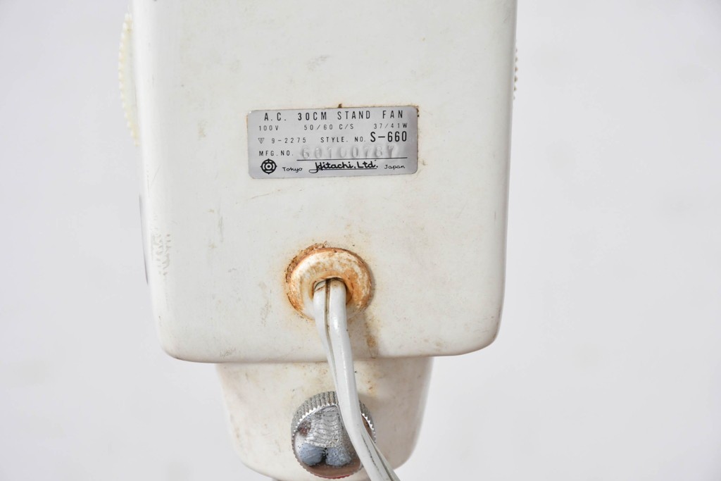 レトロ雑貨　日立製作所(HITACHI)　S-660　クラシックデザインのスタンド扇風機　外箱付き　(R-085021)