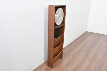 アメリカヴィンテージ　Howard Miller(ハワード ミラー)　Model No.590　マガジンラック付きウォールクロック　(R-085023)