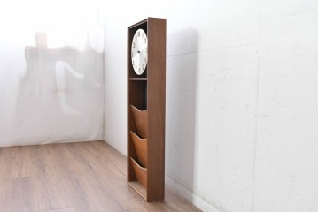 アメリカヴィンテージ　Howard Miller(ハワード ミラー)　Model No.590　マガジンラック付きウォールクロック　(R-085023)