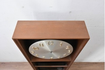 アメリカヴィンテージ　Howard Miller(ハワード ミラー)　Model No.590　マガジンラック付きウォールクロック　(R-085023)