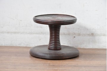 【簡易リペア限定品】　和製アンティーク　古い木の風合いが味わい深い扇風機台　(R-085025)
