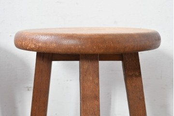 和製ビンテージ　古い木のぬくもりを感じるスツール2脚セット　(R-085027)
