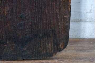 和製アンティーク　古道具　龍野上醤油　時代を経た味わいをそのままに残した金具付き木製看板　(R-085030)