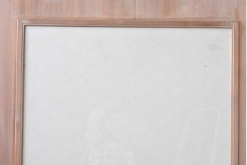 ヴィンテージ建具　昭和中期　高級品　斜め格子の組子が上品な裏障子付き引き戸2枚セット　(R-085035)