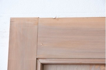 ヴィンテージ建具　昭和中期　高級品　斜め格子の組子が上品な裏障子付き引き戸2枚セット　(R-085035)