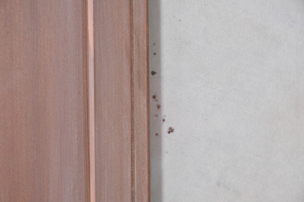 ヴィンテージ建具　昭和中期　高級品　斜め格子の組子が上品な裏障子付き引き戸2枚セット　(R-085035)