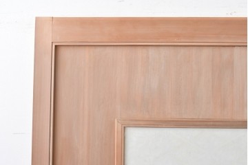 ヴィンテージ建具　昭和中期　高級品　斜め格子の組子が上品な裏障子付き引き戸2枚セット　(R-085036)