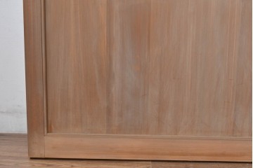 ヴィンテージ建具　昭和中期　高級品　斜め格子の組子が上品な裏障子付き引き戸2枚セット　(R-085036)