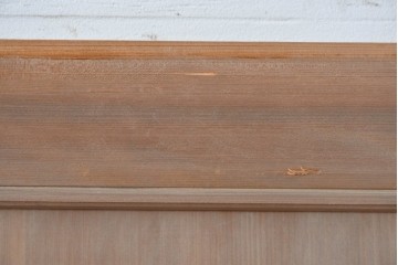 ヴィンテージ建具　昭和中期　高級品　斜め格子の組子が上品な裏障子付き引き戸2枚セット　(R-085036)