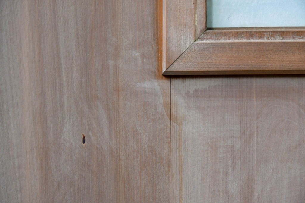 ヴィンテージ建具　昭和中期　高級品　斜め格子の組子が上品な裏障子付き引き戸2枚セット　(R-085036)