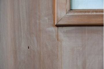 ヴィンテージ建具　昭和中期　高級品　斜め格子の組子が上品な裏障子付き引き戸2枚セット　(R-085036)