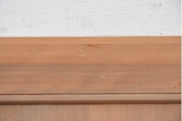 ヴィンテージ建具　昭和中期　高級品　斜め格子の組子が上品な裏障子付き引き戸2枚セット　(R-085037)