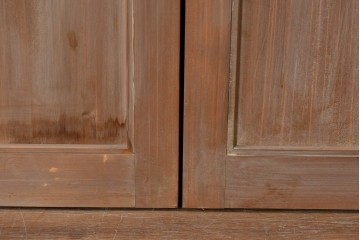 ヴィンテージ建具　昭和中期　高級品　斜め格子の組子が上品な裏障子付き引き戸2枚セット　(R-085037)