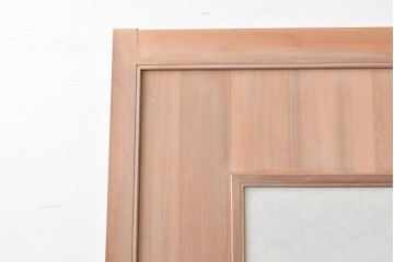 ヴィンテージ建具　昭和中期　高級品　斜め格子の組子が上品な裏障子付き引き戸2枚セット　(R-085038)