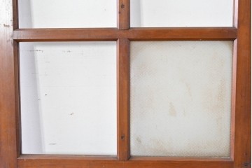 アンティーク建具　昭和初期～中期　ガラス入りの趣ある折れ戸1枚　(R-085040)