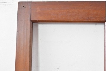 アンティーク建具　昭和初期～中期　ガラス入りの趣ある折れ戸1枚　(R-085040)