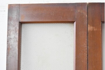 アンティーク建具　昭和初期～中期　ガラス入りの趣ある折れ戸1枚　(R-085040)