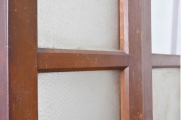 アンティーク建具　昭和初期～中期　ガラス入りの趣ある折れ戸1枚　(R-085040)