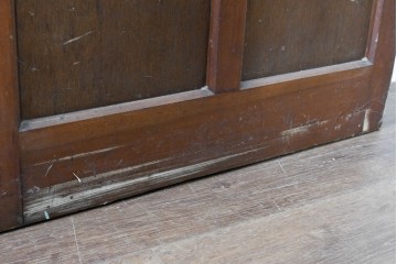 アンティーク建具　昭和初期～中期　ガラス入りの趣ある折れ戸1枚　(R-085040)