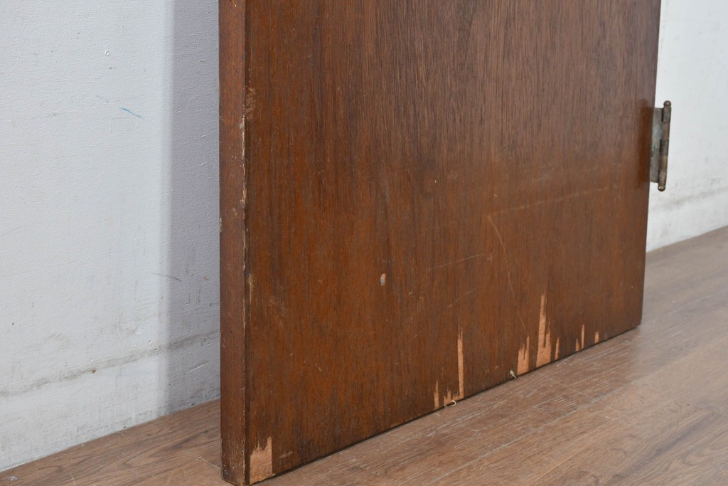 ヴィンテージ建具　柔らかく光を取り込むリブガラス入りドア　(R-085042)