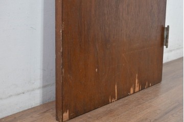 ヴィンテージ建具　柔らかく光を取り込むリブガラス入りドア　(R-085042)