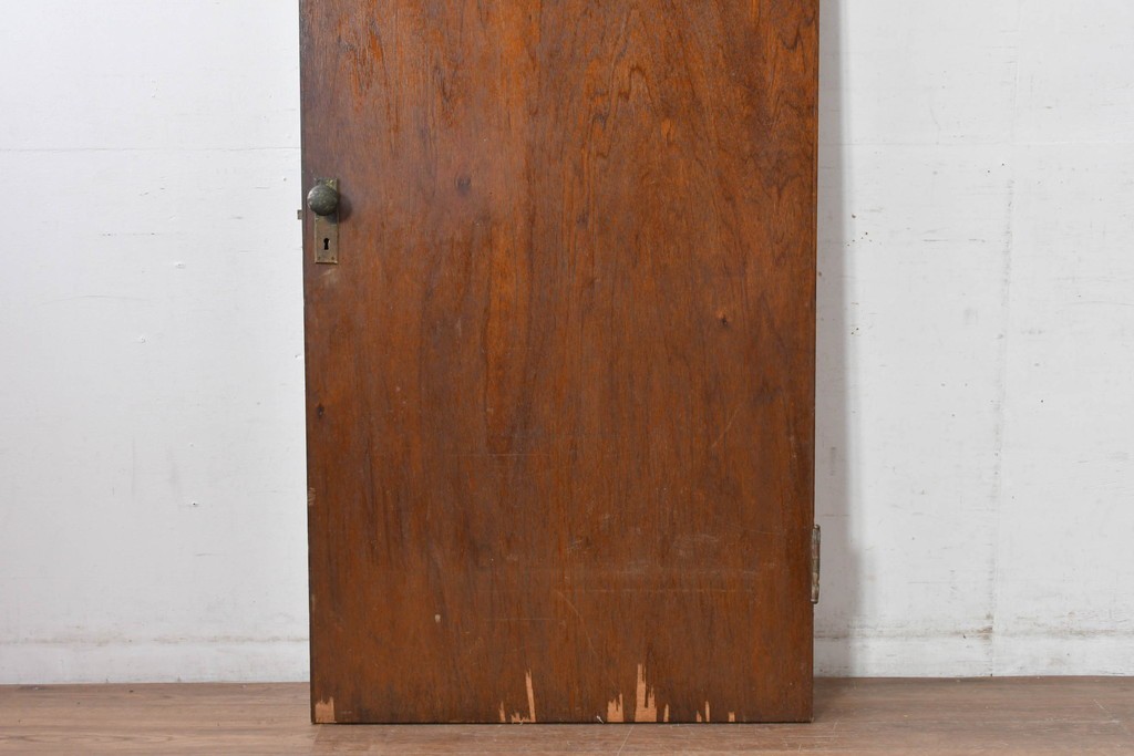 ヴィンテージ建具　柔らかく光を取り込むリブガラス入りドア　(R-085042)