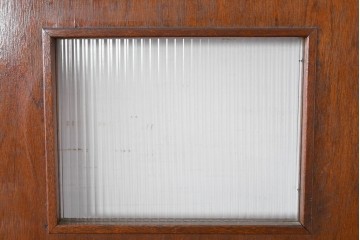 ヴィンテージ建具　柔らかく光を取り込むリブガラス入りドア　(R-085042)