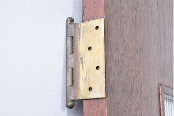 ヴィンテージ建具　柔らかく光を取り込むリブガラス入りドア　(R-085042)