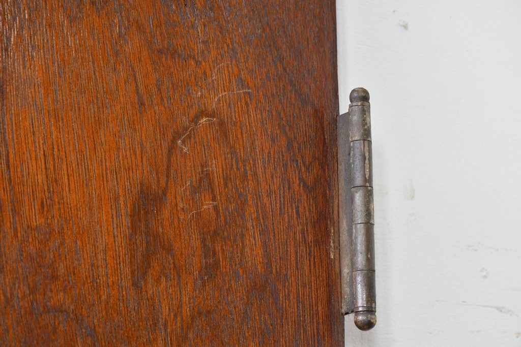 ヴィンテージ建具　柔らかく光を取り込むリブガラス入りドア　(R-085042)