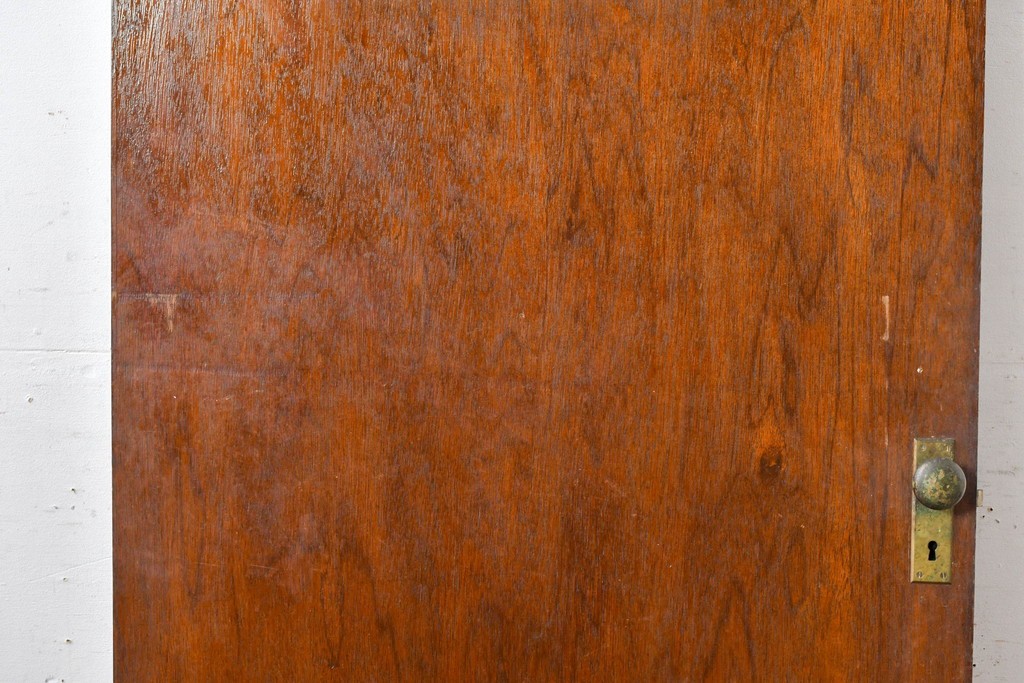 ヴィンテージ建具　柔らかく光を取り込むリブガラス入りドア　(R-085042)