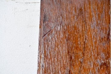 ヴィンテージ建具　柔らかく光を取り込むリブガラス入りドア　(R-085042)