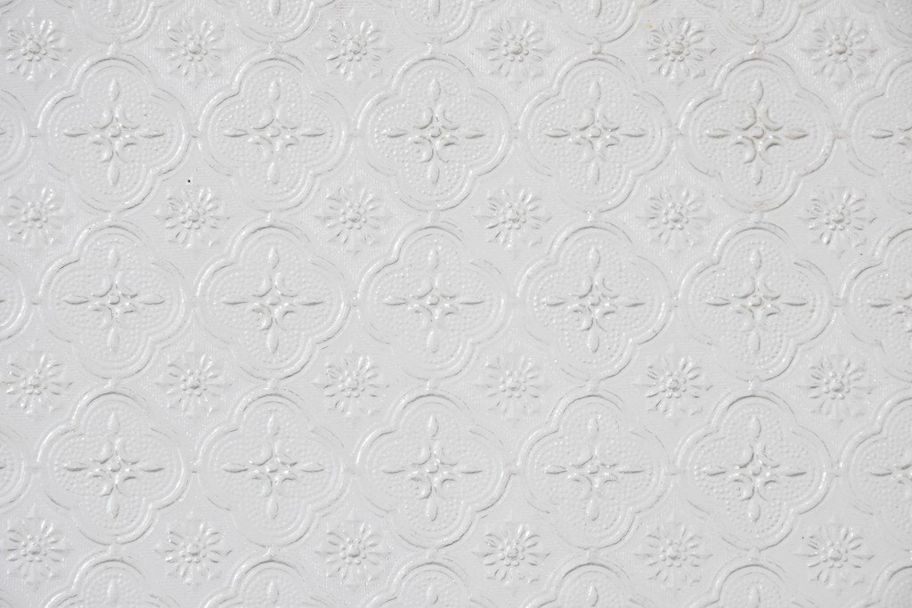 アンティーク建具　昭和初期　希少!　大正ロマン　当時物の花紋プレスガラス入り引き戸1枚　(R-085043)