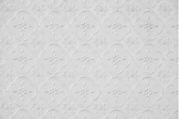 アンティーク建具　昭和初期　希少!　大正ロマン　当時物の花紋プレスガラス入り引き戸1枚　(R-085043)