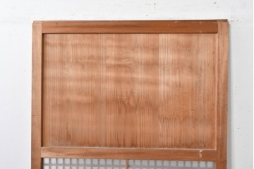 アンティーク建具　明治～大正期　和の趣が漂う格子入りガラス帯戸1枚　(R-085045)