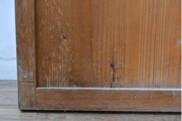 アンティーク建具　明治～大正期　和の趣が漂う格子入りガラス帯戸1枚　(R-085045)