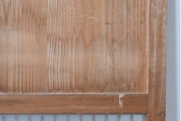 アンティーク建具　明治～大正期　和の趣が漂う格子入りガラス帯戸1枚　(R-085045)