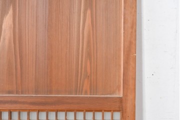 アンティーク建具　明治～大正期　和の趣が漂う格子入りガラス帯戸1枚　(R-085045)