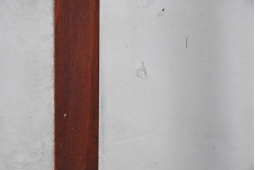 アンティーク建具　昭和初期～中期　大正ロマン　格子意匠のガラス窓2枚セット　(R-085046)