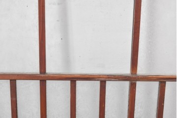 アンティーク建具　昭和初期～中期　大正ロマン　格子意匠のガラス窓2枚セット　(R-085046)