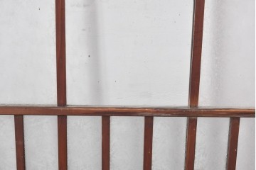 アンティーク建具　昭和初期～中期　大正ロマン　格子意匠のガラス窓2枚セット　(R-085046)