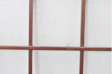 アンティーク建具　昭和初期～中期　大正ロマン　格子意匠のガラス窓2枚セット　(R-085046)