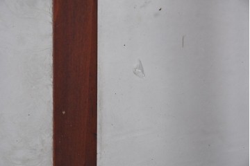 アンティーク建具　昭和初期～中期　大正ロマン　格子意匠のガラス窓2枚セット　(R-085046)