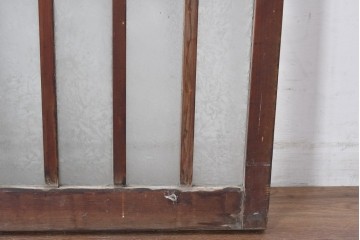 アンティーク建具　昭和初期～中期　大正ロマン　格子意匠のガラス窓2枚セット　(R-085046)