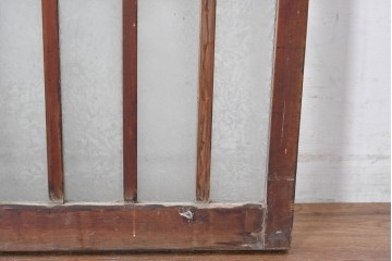 アンティーク建具　昭和初期～中期　大正ロマン　格子意匠のガラス窓2枚セット　(R-085046)