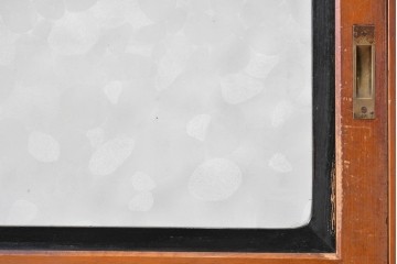 アンティーク建具　昭和初期～中期　美品　上手物!!　幾何学格子デザインの引き戸2枚セット　(R-085049)