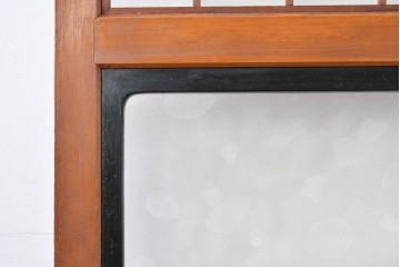 アンティーク建具　昭和初期～中期　美品　上手物!!　幾何学格子デザインの引き戸2枚セット　(R-085049)